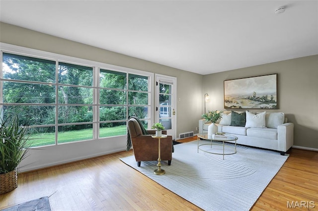 450 Forest Green Dr, Webster Groves, MO 63119 - living area featuring plenty of natural light and wood finished floors