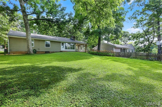 450 Forest Green Dr, Webster Groves, MO 63119 - rear view of house with a chimney