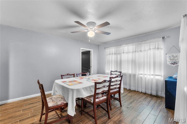 115 Whitener St, Marquand, MO 63655 - dining room with a ceiling fan and wood finished floors