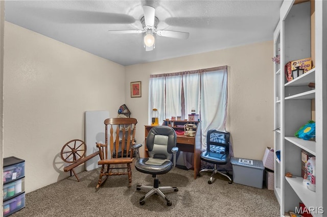 115 Whitener St, Marquand, MO 63655 - home office with carpet flooring and a ceiling fan