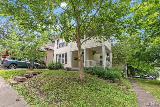 325 N Lorimier St, Cape Girardeau, MO 63701 - view of front of property featuring covered porch and stucco siding