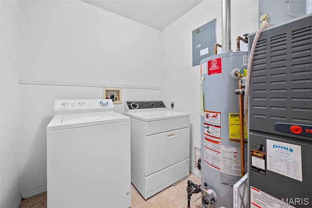 334 Devonshire Ct Unit A, Saint Peters, MO 63376 - washroom featuring water heater, washer and clothes dryer, and heating unit