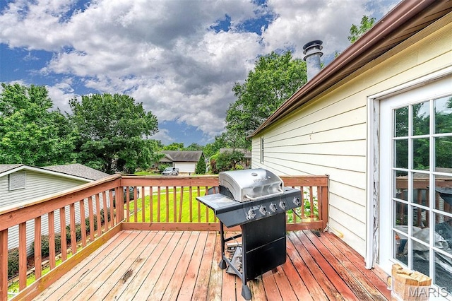 6048 La Chateau Ct, Saint Louis, MO 63129 - deck featuring grilling area