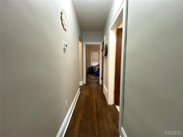 218 W 6th St, Hermann, MO 65041 - hall with dark wood finished floors and baseboards