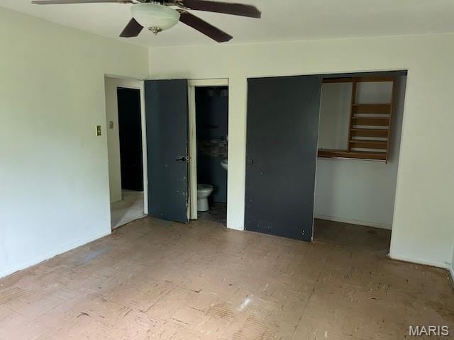 207 Hunter St, Lebanon, IL 62254 - unfurnished bedroom with ceiling fan