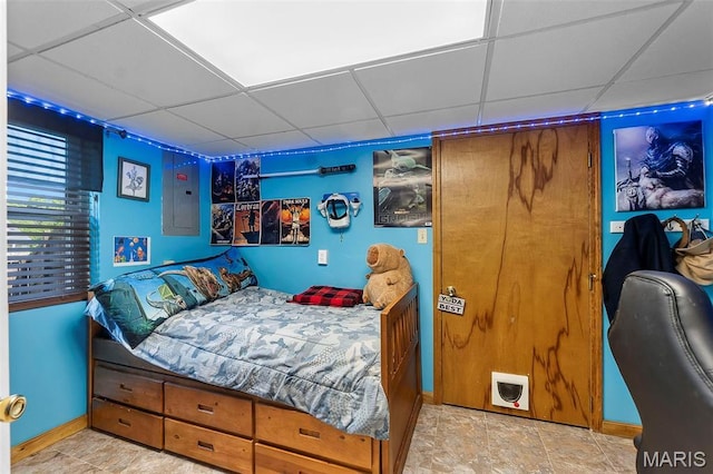 1802 Old Cape Rd, Jackson, MO 63755 - bedroom with a drop ceiling and electric panel