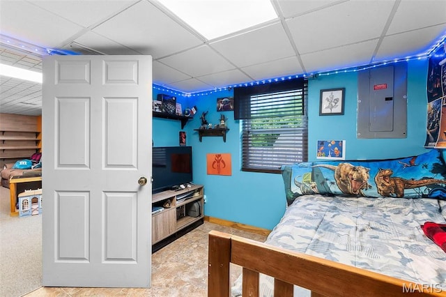 1802 Old Cape Rd, Jackson, MO 63755 - bedroom with a drop ceiling and electric panel
