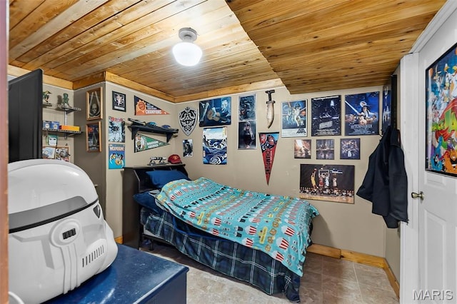 1802 Old Cape Rd, Jackson, MO 63755 - bedroom featuring wooden ceiling and baseboards