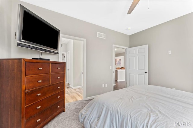 2333 Cabric Dr, Saint Charles, MO 63301 - carpeted bedroom featuring a ceiling fan and baseboards
