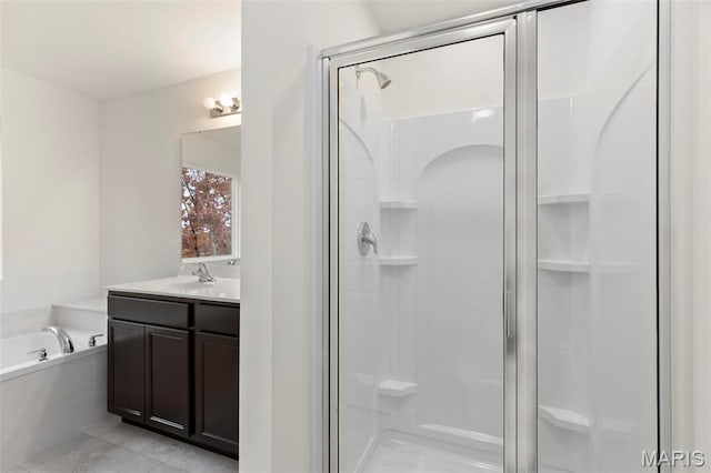 262 Liberty Valley Dr, Foristell, MO 63348 - full bath with a shower stall, vanity, and a garden tub