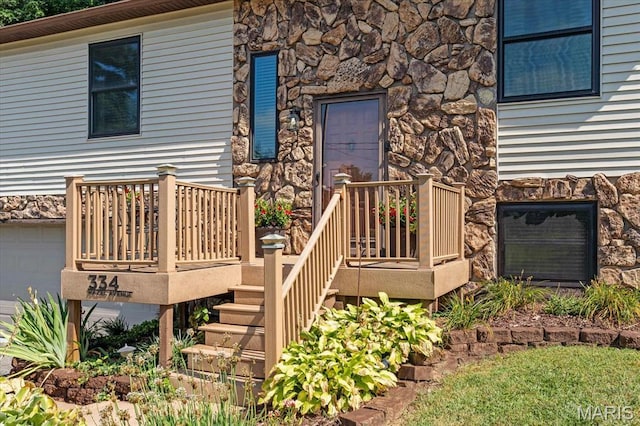 334 Hazel Ave, Belleville, IL 62223 - view of exterior entry with stone siding