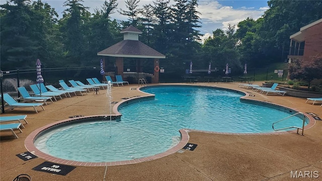 1924 Greenglen Dr Unit 102, Kirkwood, MO 63122 - community pool with a patio, a gazebo, and view of scattered trees