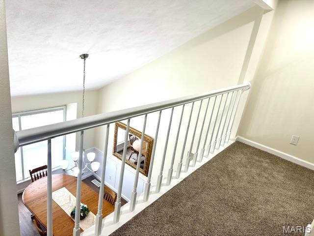 256 Black Oak Trl, Jackson, MO 63755 - stairs featuring baseboards and carpet