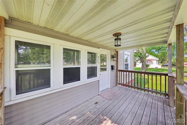 410 W Easton St, Gillespie, IL 62033 - view of wooden deck