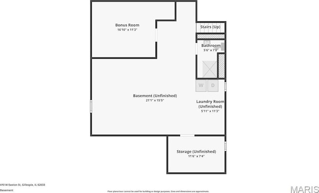 410 W Easton St, Gillespie, IL 62033 - view of property floor plan