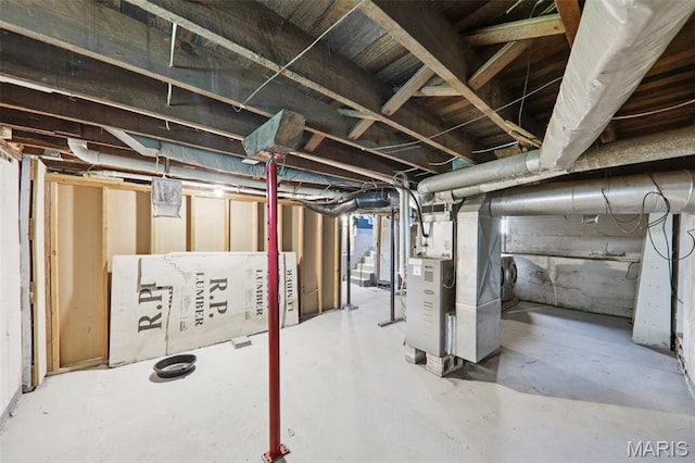 410 W Easton St, Gillespie, IL 62033 - unfinished below grade area with heating unit
