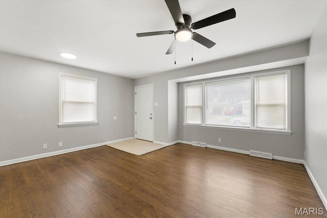 209 Monica Dr, Saint Louis, MO 63127 - entryway with wood finished floors and ceiling fan