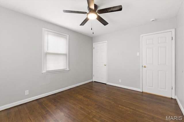 209 Monica Dr, Saint Louis, MO 63127 - unfurnished bedroom featuring wood finished floors and ceiling fan