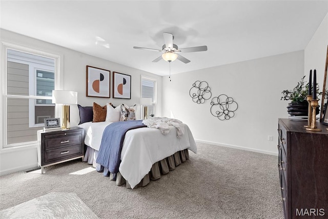114 Marais Temps Clair, Saint Charles, MO 63301 - carpeted bedroom with baseboards and ceiling fan