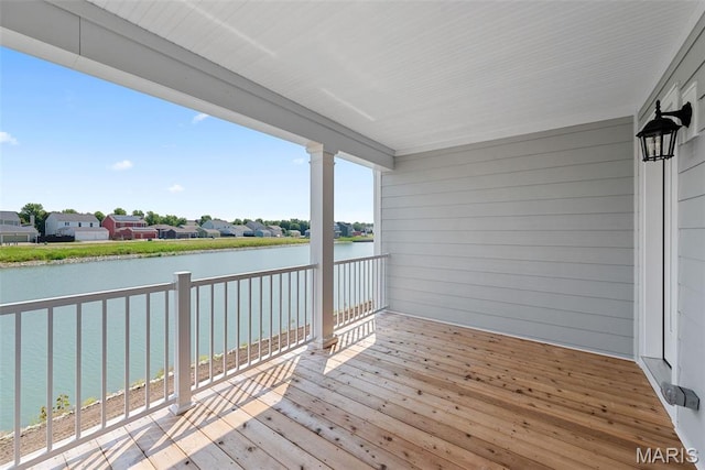 114 Marais Temps Clair, Saint Charles, MO 63301 - wooden deck with a water view and a residential view