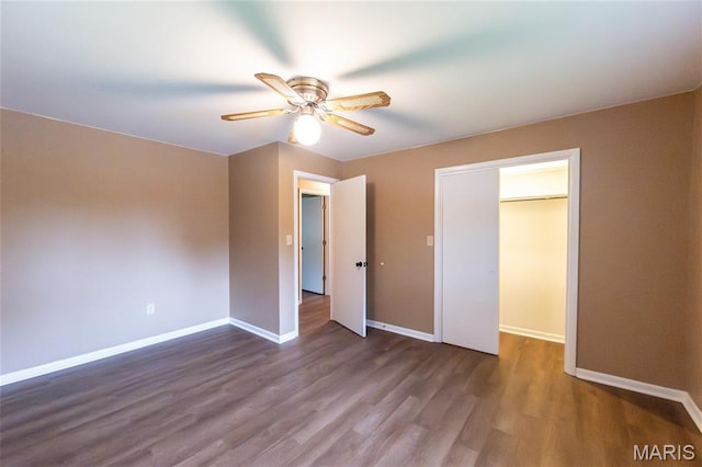 21 Mcfarland Dr, Rolla, MO 65401 - unfurnished bedroom with wood finished floors and a ceiling fan