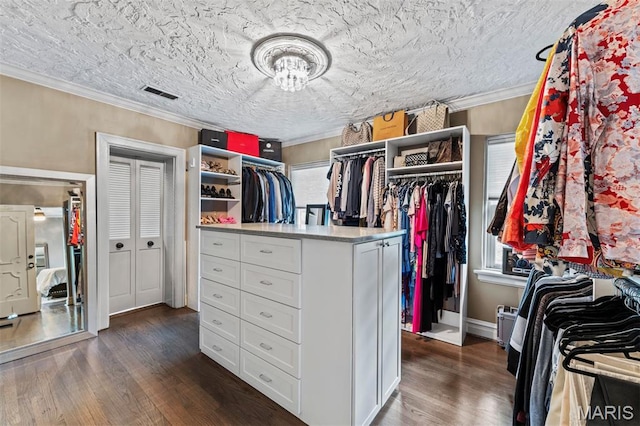 1259 Hampton Park Dr, Richmond Heights, MO 63117 - spacious closet with dark wood finished floors