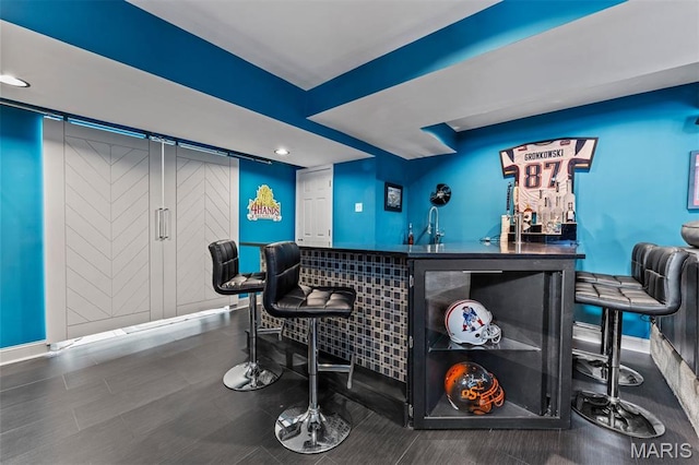 1259 Hampton Park Dr, Richmond Heights, MO 63117 - community bar area with recessed lighting and wood finished floors