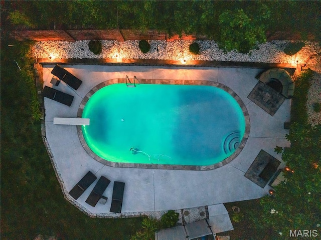 1259 Hampton Park Dr, Richmond Heights, MO 63117 - view of pool featuring a diving board