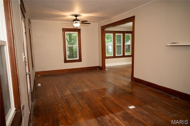503 N Meramec St, St James, MO 65559 - unfurnished room featuring hardwood / wood-style flooring and ceiling fan