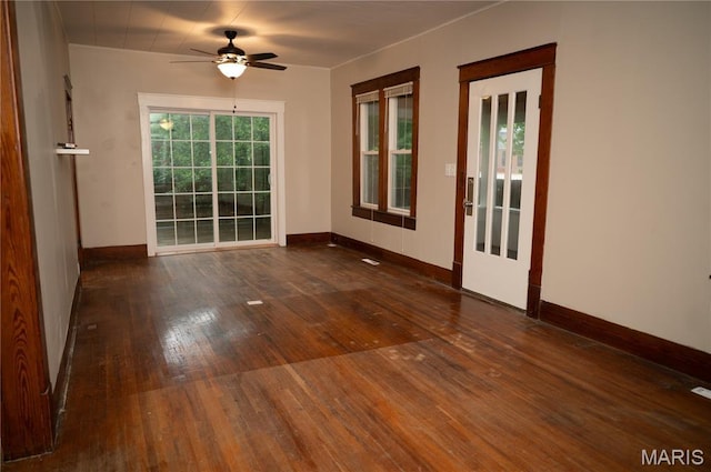 503 N Meramec St, St James, MO 65559 - unfurnished room featuring hardwood / wood-style floors and ceiling fan