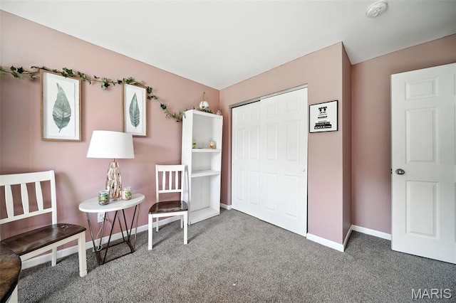 11264 Village Dr, Foristell, MO 63348 - sitting room featuring carpet floors and baseboards