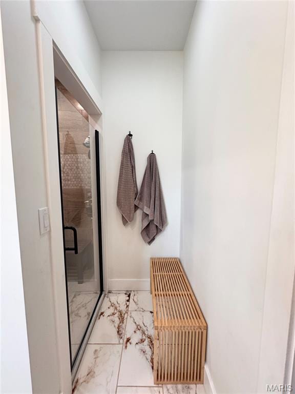 14005 Osage Dr, New London, MO 63459 - mudroom featuring marble finish flooring and baseboards