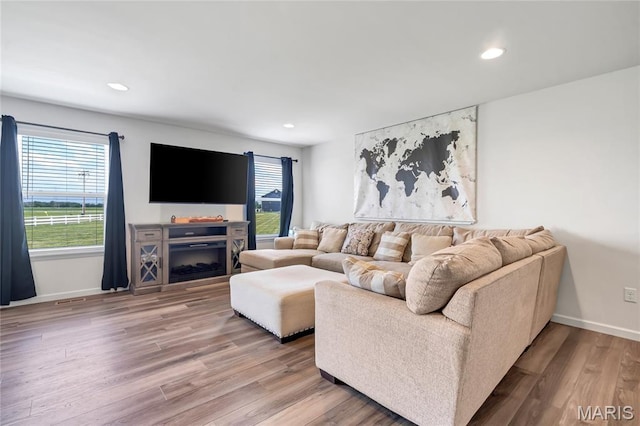 130 Baycrest Ct, Saint Charles, MO 63301 - living area with wood finished floors and recessed lighting