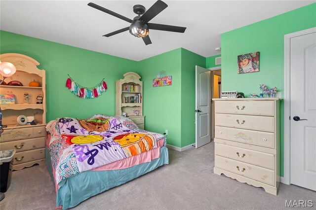 130 Baycrest Ct, Saint Charles, MO 63301 - bedroom with carpet floors and ceiling fan