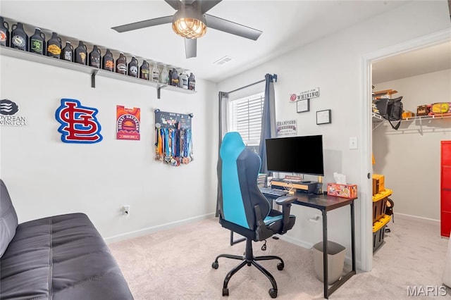 130 Baycrest Ct, Saint Charles, MO 63301 - office space with carpet flooring and ceiling fan