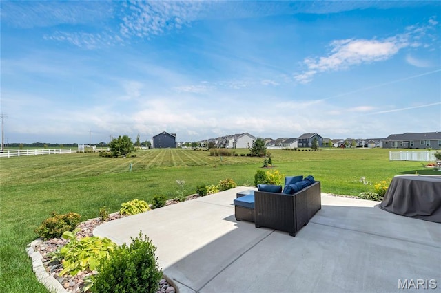 130 Baycrest Ct, Saint Charles, MO 63301 - view of patio with an outdoor living space and a view of rural / pastoral area