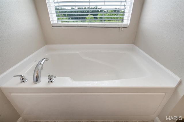 1424 Cortez Dr, Hillsboro, MO 63050 - bathroom featuring a bath and a textured wall