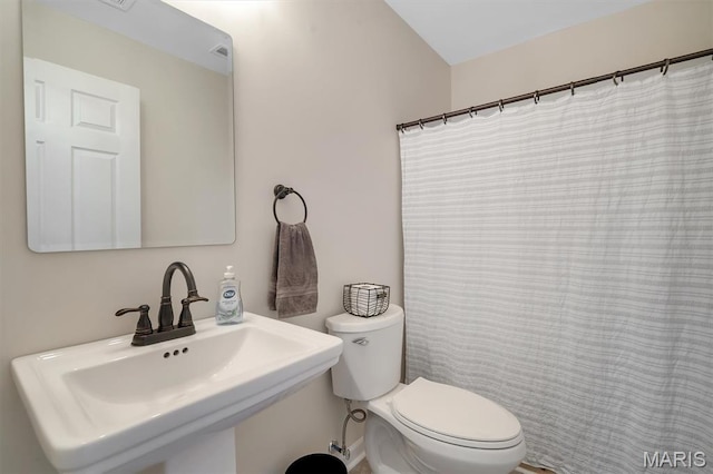 1424 Cortez Dr, Hillsboro, MO 63050 - full bath with a sink and a shower with curtain