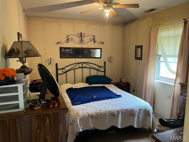 13688 State Highway U, Mineral Point, MO 63660 - bedroom with carpet and a ceiling fan