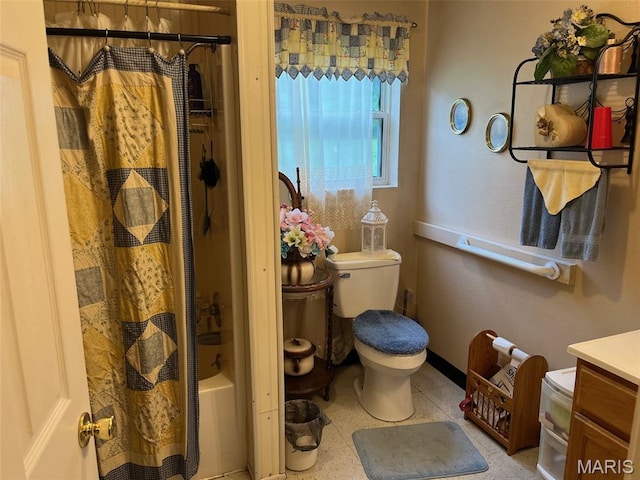 13688 State Highway U, Mineral Point, MO 63660 - full bathroom with vanity and shower / bath combo with shower curtain