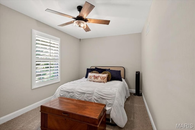 6521 Woodland Dr, Cedar Hill, MO 63016 - carpeted bedroom with baseboards and ceiling fan
