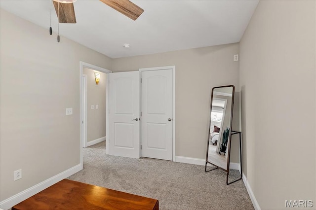 6521 Woodland Dr, Cedar Hill, MO 63016 - unfurnished bedroom with carpet floors and a ceiling fan