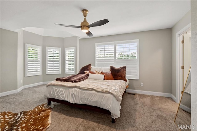 6521 Woodland Dr, Cedar Hill, MO 63016 - carpeted bedroom featuring baseboards and a ceiling fan
