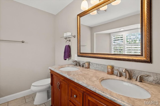 6521 Woodland Dr, Cedar Hill, MO 63016 - bathroom with double vanity and tile patterned flooring