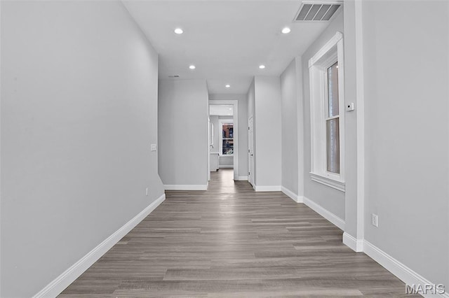2205 S 11th St, Saint Louis, MO 63104 - hallway with recessed lighting and wood finished floors