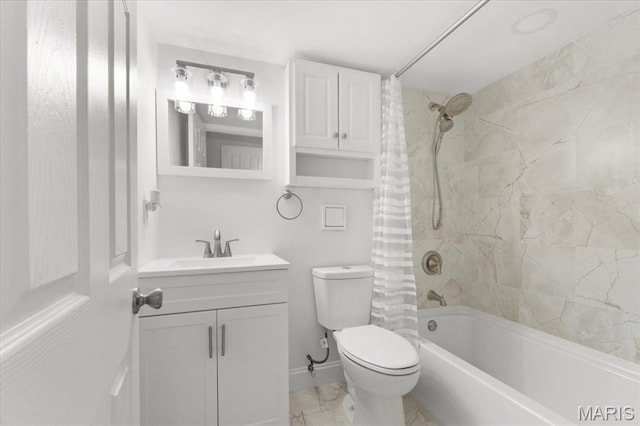 10401 Briarbend Dr Unit 2, Saint Louis, MO 63146 - full bathroom with shower / tub combo with curtain and vanity