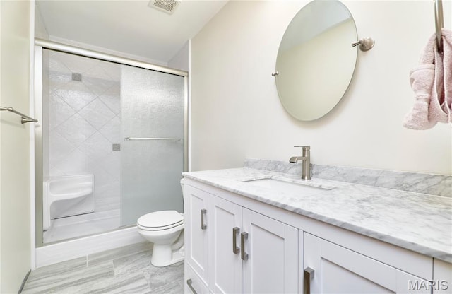 3989 Kim Kelly Dr, Harvester Township, MO 63304 - bathroom featuring vanity and a shower stall