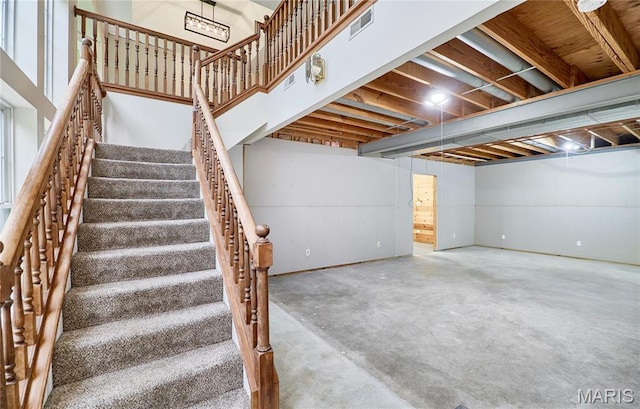 3989 Kim Kelly Dr, Harvester Township, MO 63304 - stairs featuring concrete floors