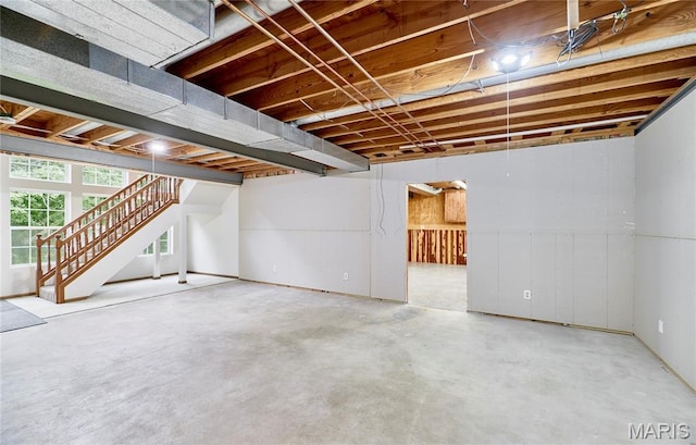 3989 Kim Kelly Dr, Harvester Township, MO 63304 - basement with stairs