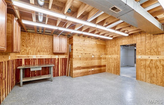 3989 Kim Kelly Dr, Harvester Township, MO 63304 - below grade area featuring wood walls